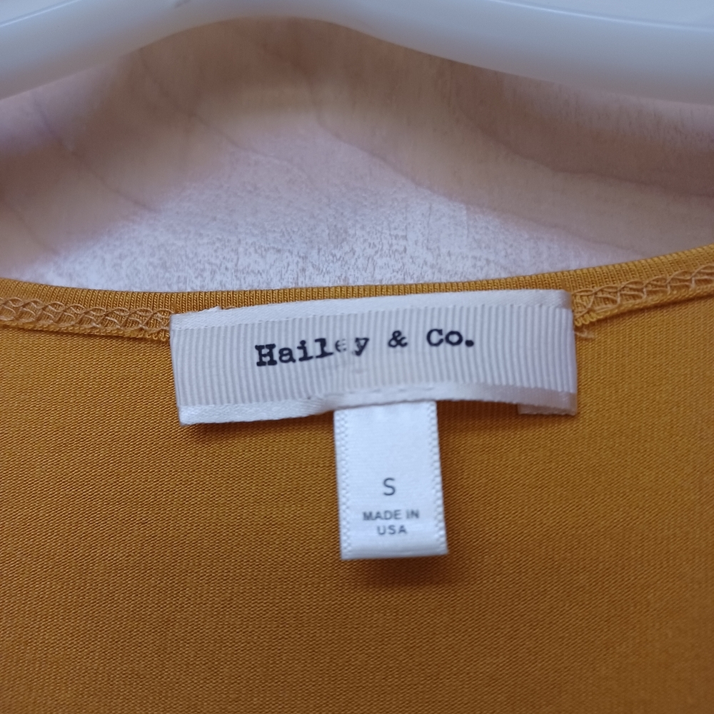 Yellow Boho Ruffle Embroidered Top S Boho Hailey … - image 7